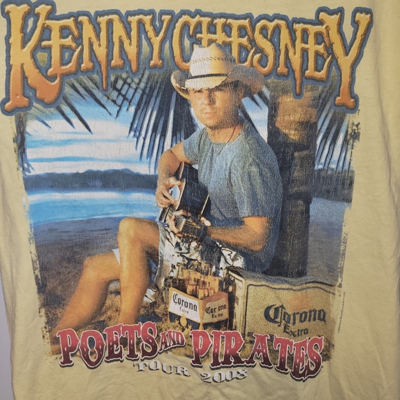 Kenny Chesney Poets and Pirates Tour 2008 Band Tee Small Country Concert Shirt - Picture 3 of 5